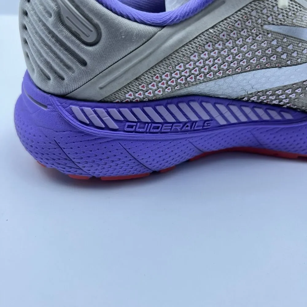 Brooks Adrenaline GTS 22 Women's Running Shoes Grey Pink Purple Size 8.5 B